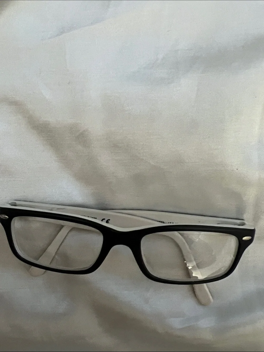 Ray-Ban Black and White Two-Tone Rectangular  Frames